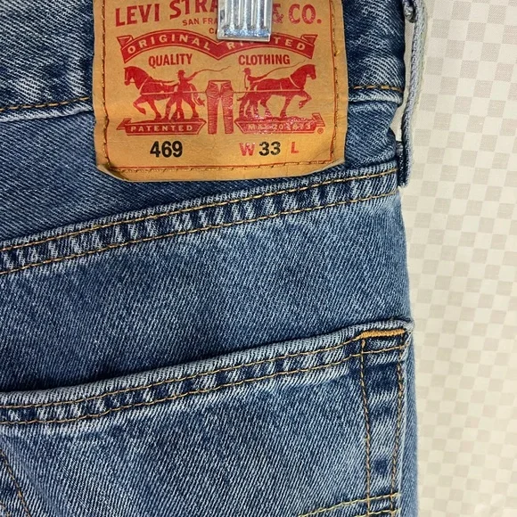 Levis 469 Loose Shorts Jorts Mens Sz 33 Denim 100% Cotton Medium Wash Casual - Picture 5 of 11